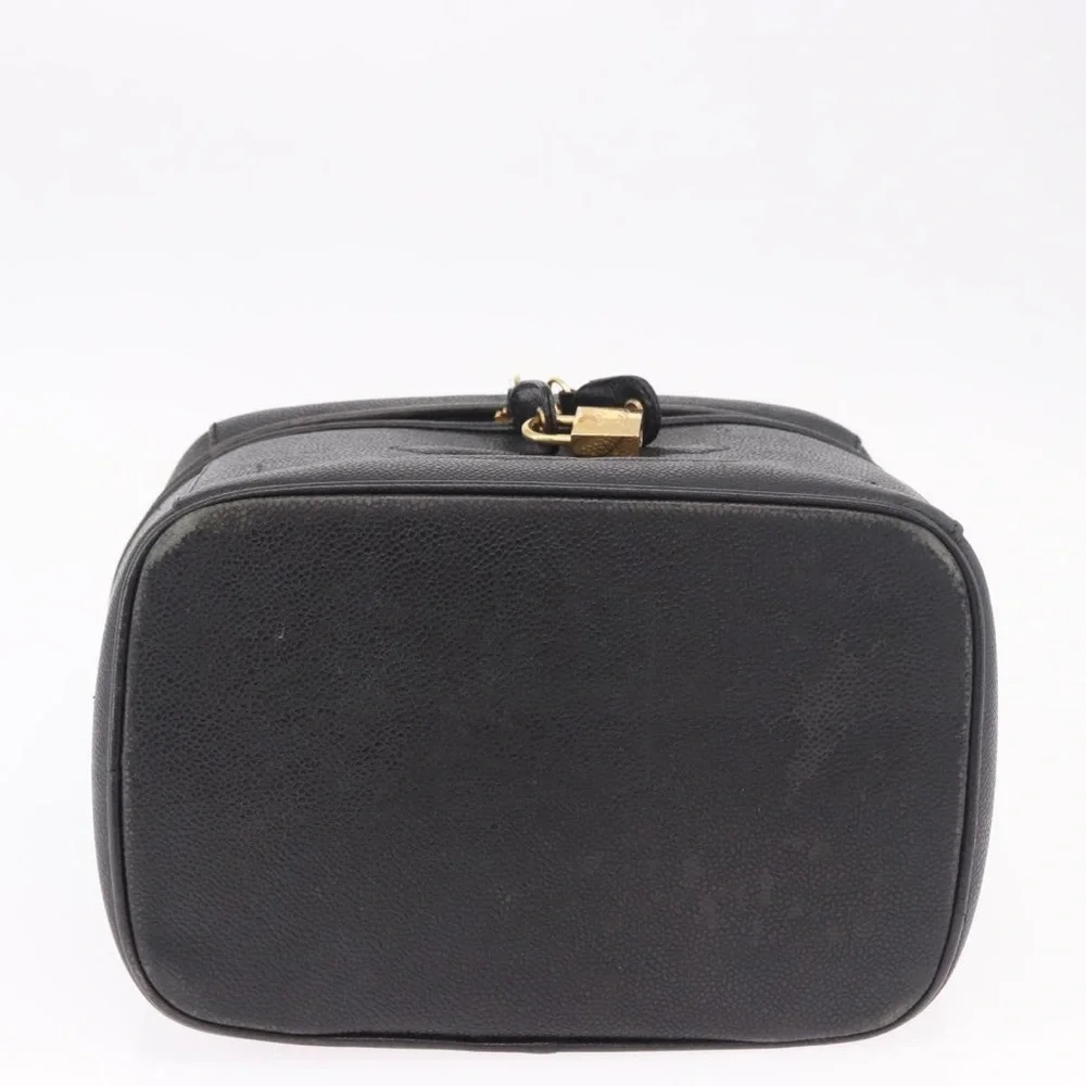 CHANEL Black Caviar Vanity Crossbody Bag with Gold Hardware